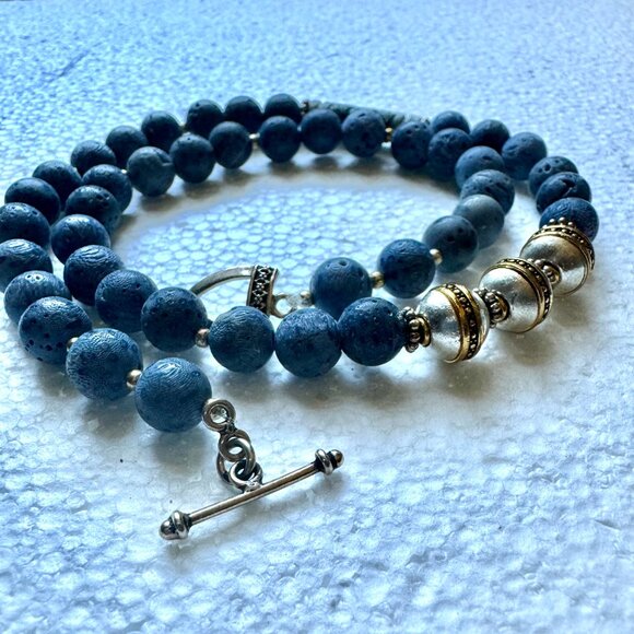 Unique One of a Kind Blue Sponge Coral Necklace Only You will have - Picture 7 of 11